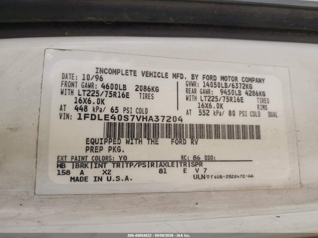 Ford Econoline E450 Super Duty Cutwy  Rv