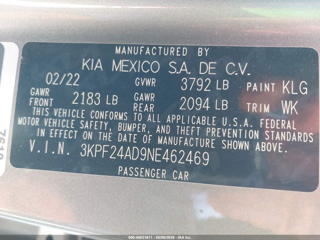 Kia Forte Lxs