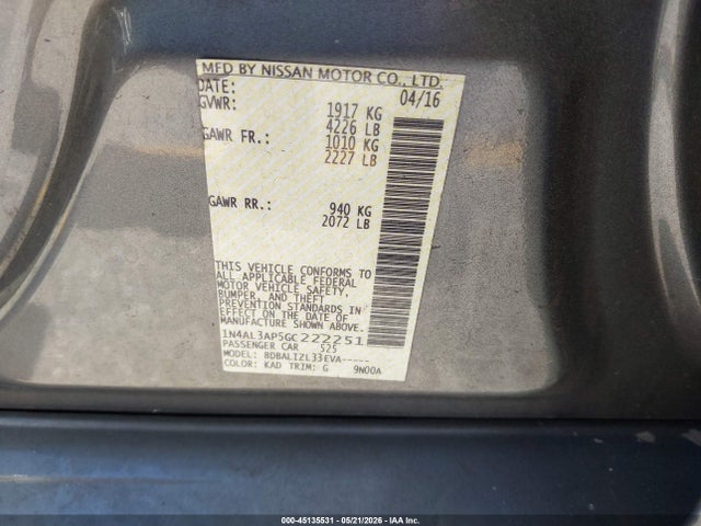 Nissan Altima 2.5 Sv