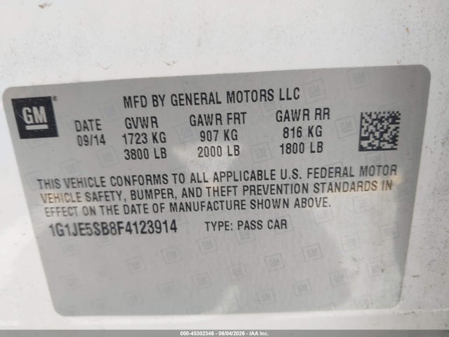 Chevrolet Sonic Ltz Auto