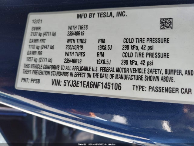Tesla Model 3 Rear-wheel Drive