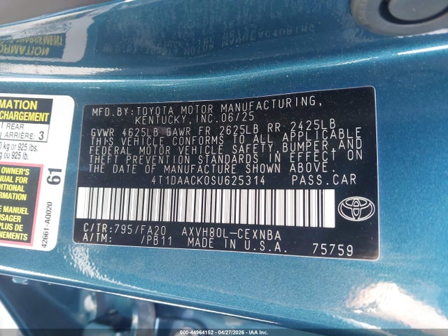 Toyota Camry Le
