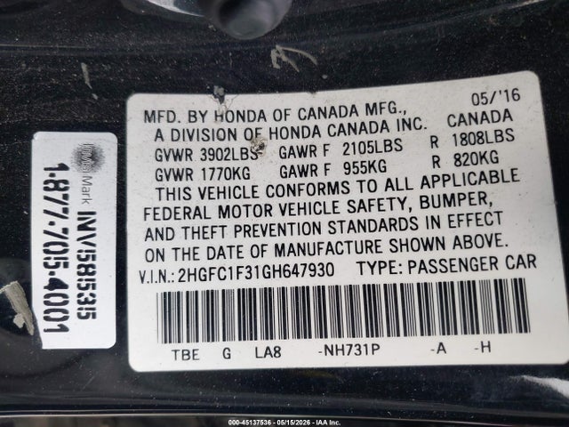 Honda Civic Ex-t