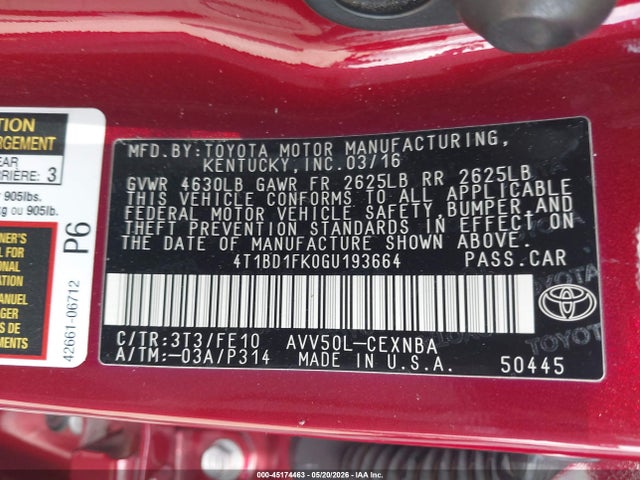 Toyota Camry Le