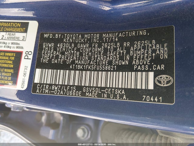 Toyota Camry Xse V6