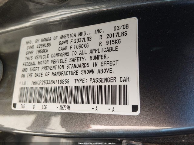 Honda Accord 2.4 Lx