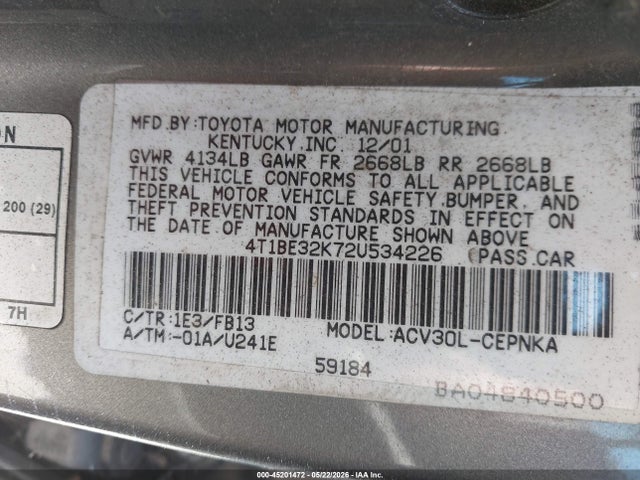 Toyota Camry Le
