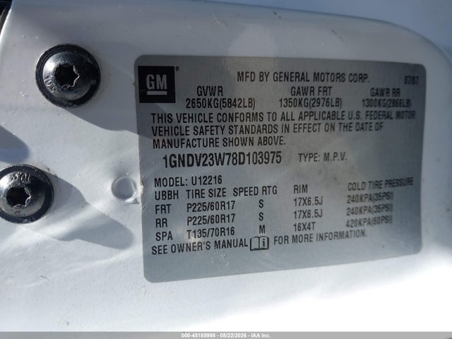 Chevrolet Uplander Ls