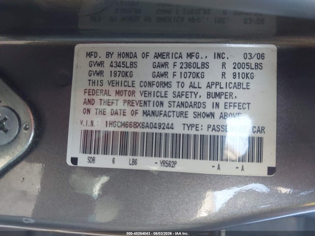 Honda Accord 3.0 Ex