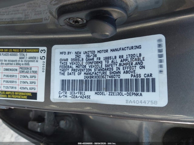 Toyota Corolla Le