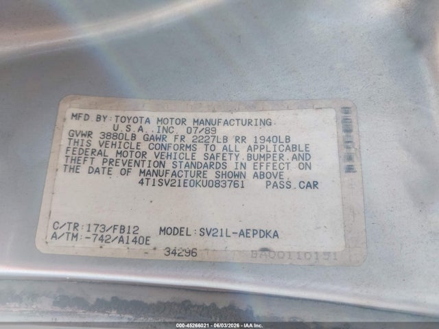 Toyota Camry Dlx