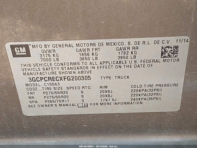 Chevrolet Silverado 1500 1lt