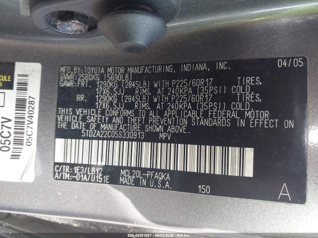 Toyota Sienna Xle Limited