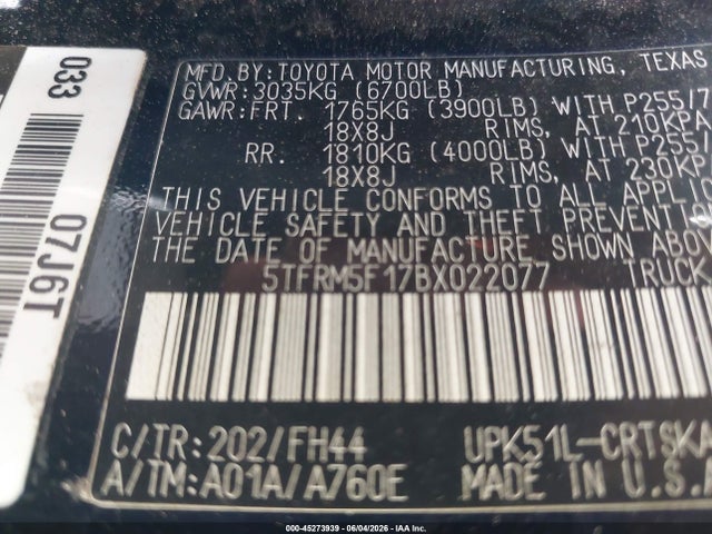 Toyota Tundra Grade 4.6l V8