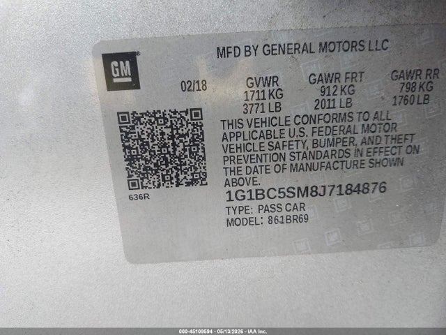 Chevrolet Cruze Ls Auto