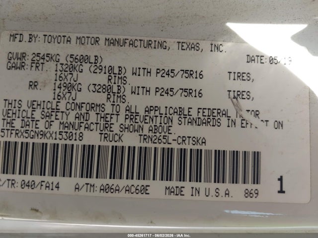 Toyota Tacoma Sr