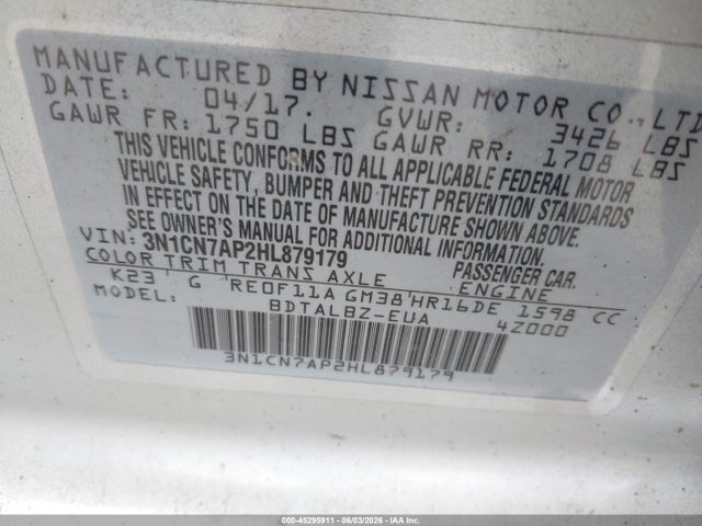 Nissan Versa 1.6 Sv
