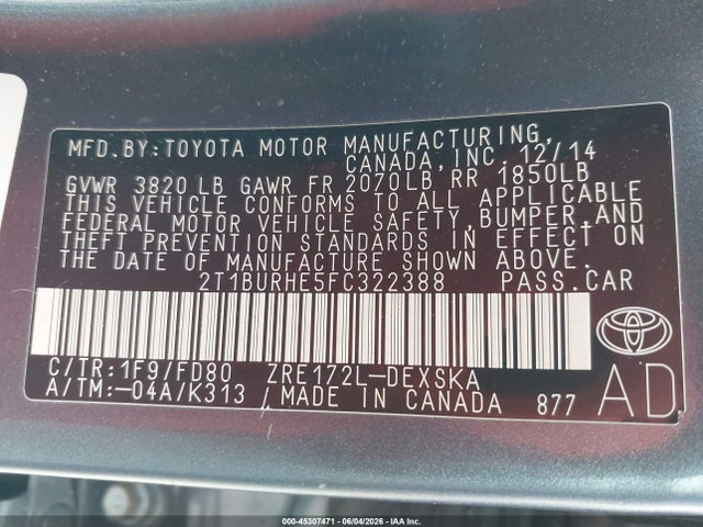 Toyota Corolla S Plus
