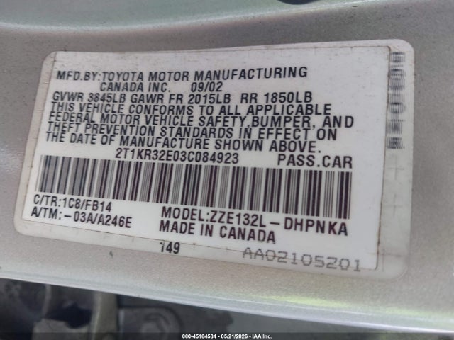 Toyota Matrix Xr