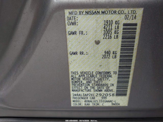 Nissan Altima 2.5 Sv