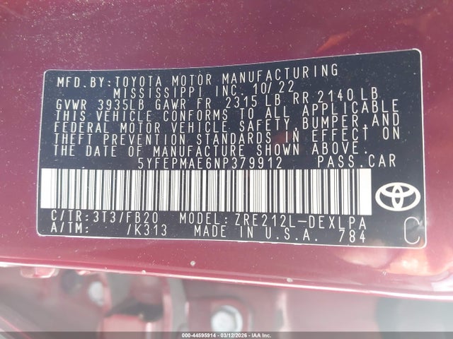 Toyota Corolla Le