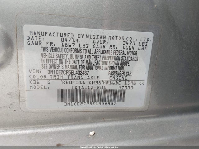 Nissan Versa S Plus