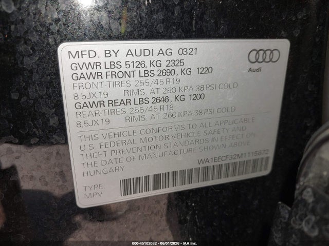 Audi Q3 Premium Plus 45 Tfsi S Line Quattro Tiptronic