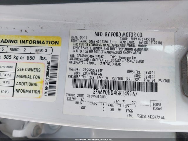 Ford Fusion Se