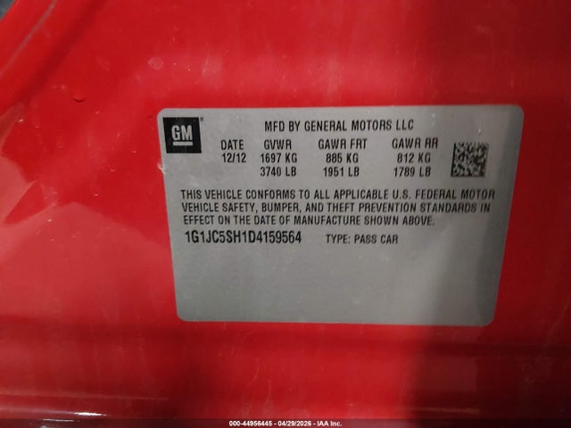 Chevrolet Sonic Lt Auto