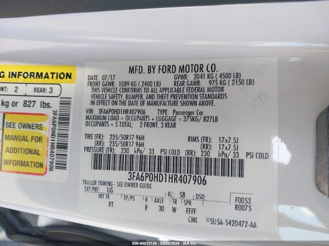 Ford Fusion Se