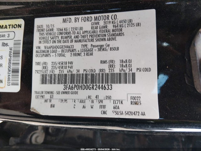 Ford Fusion Se