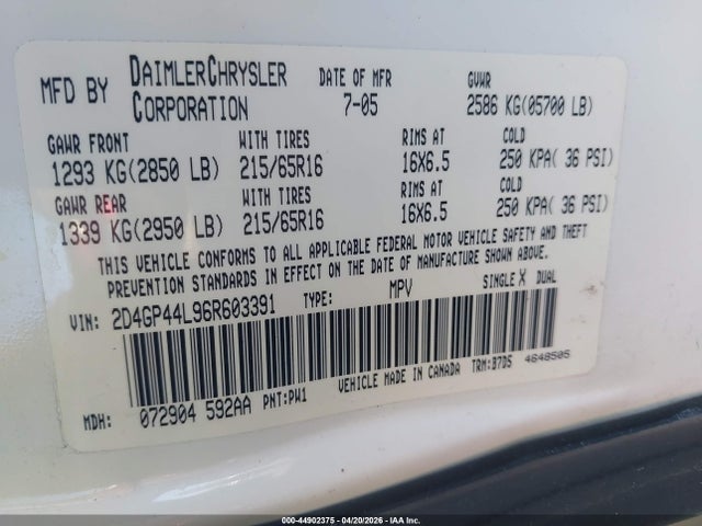Dodge Grand Caravan Sxt