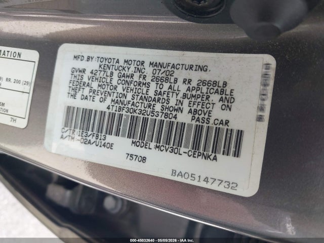 Toyota Camry Le V6
