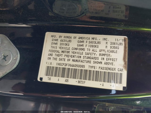 Honda Accord 2.4 Ex