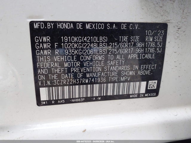 Honda HR-V Awd Lx