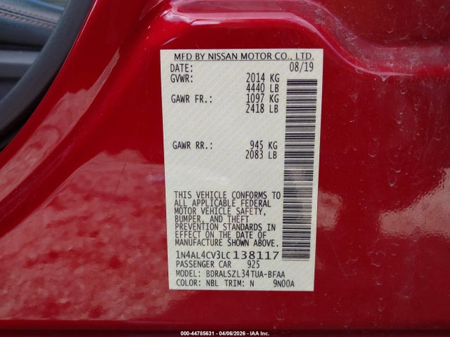 Nissan Altima Sr Vc-turbo Fwd