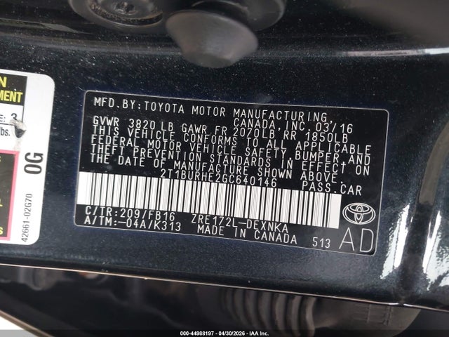 Toyota Corolla Le