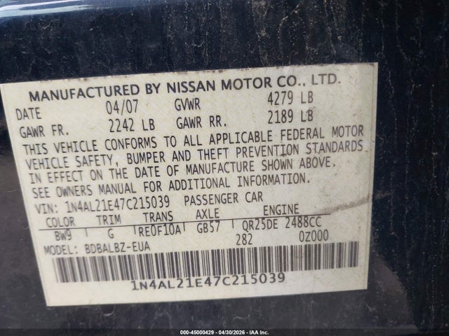 Nissan Altima 2.5 S