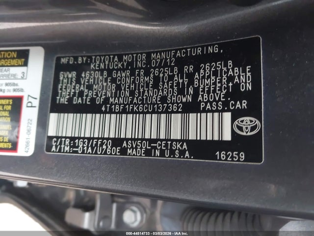 Toyota Camry Se