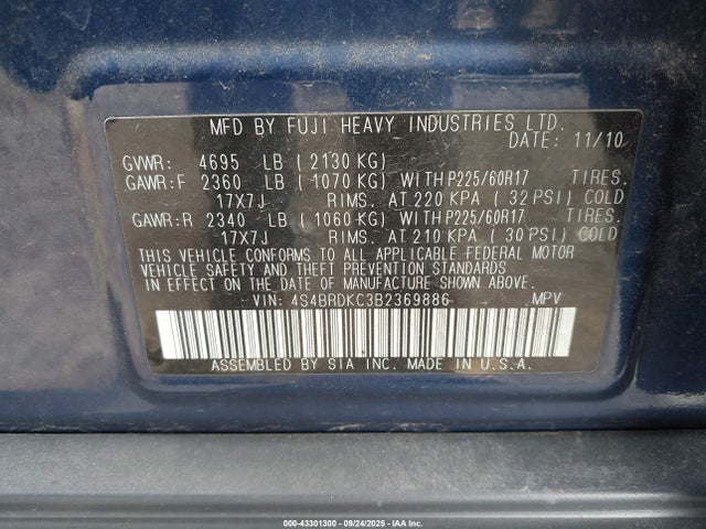 Subaru Outback 3.6r Limited