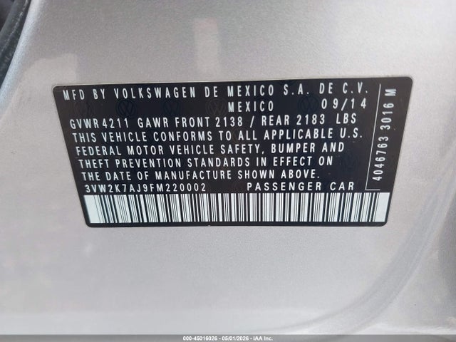 Volkswagen Jetta 2.0l S