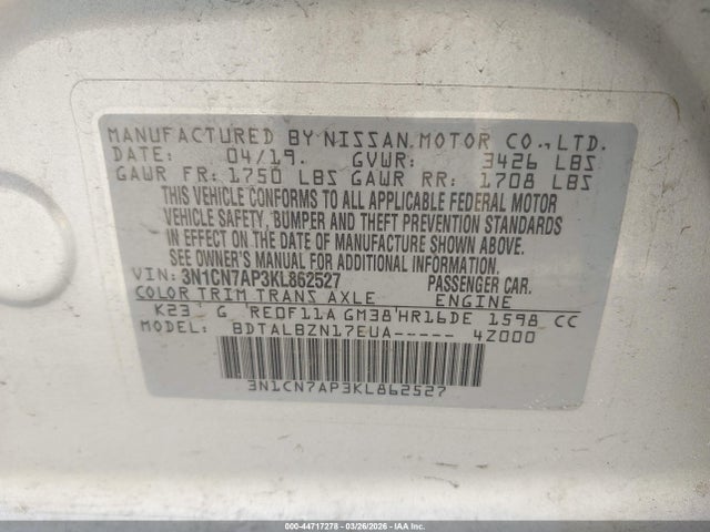 Nissan Versa 1.6 Sv