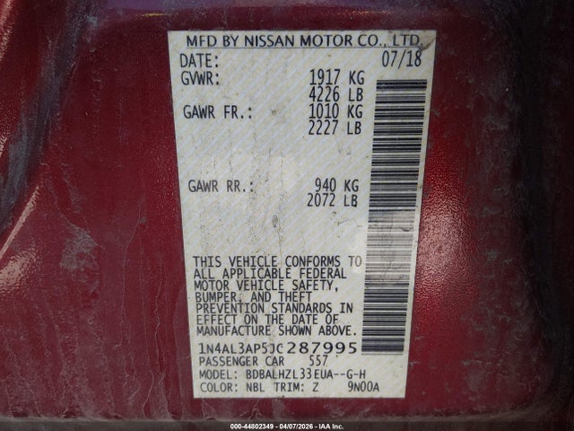 Nissan Altima 2.5 Sr