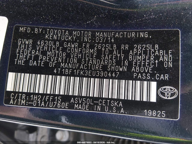 Toyota Camry Se Sport