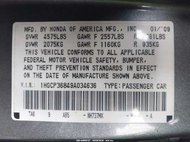 Honda Accord 3.5 Ex-l