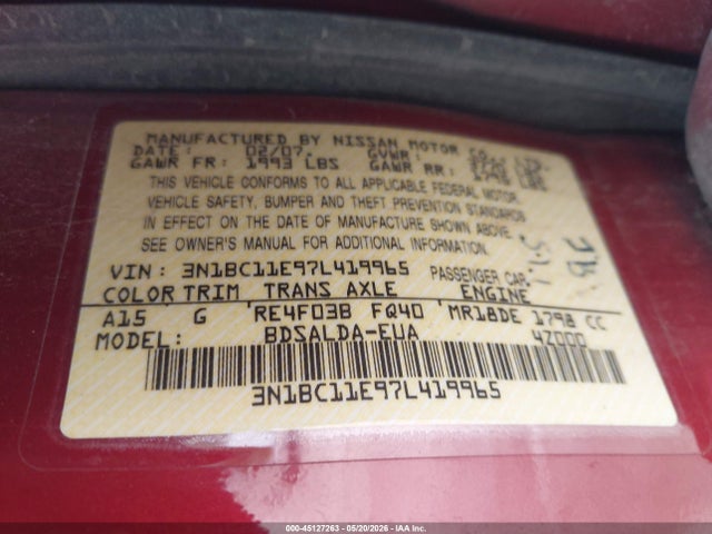 Nissan Versa 1.8s