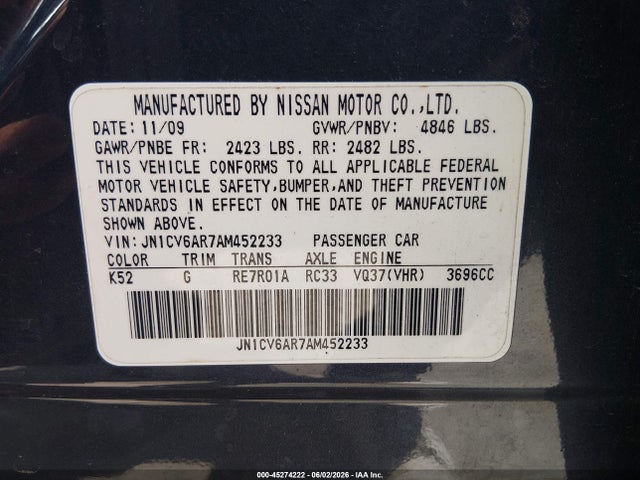 INFINITI G37x