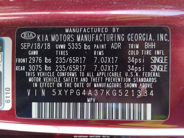 Kia Sorento 2.4l Lx