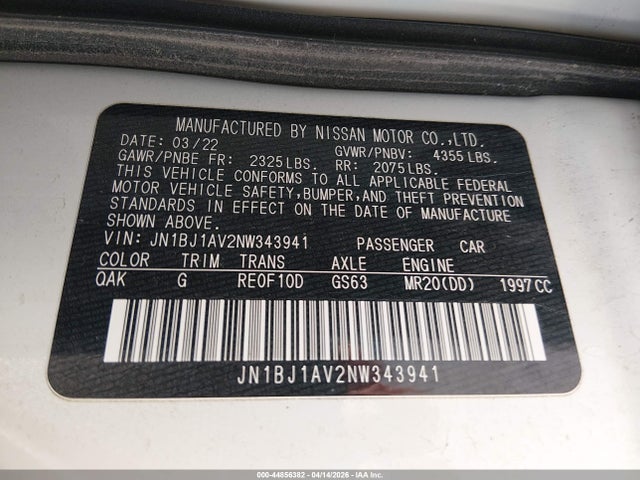 Nissan Rogue S Fwd Xtronic Cvt