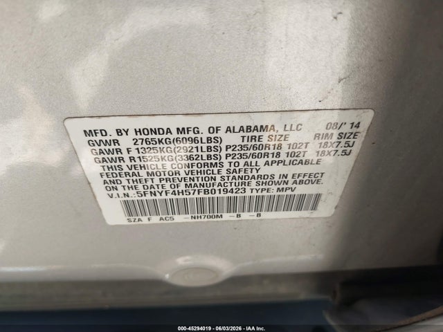 Honda Pilot Ex-l